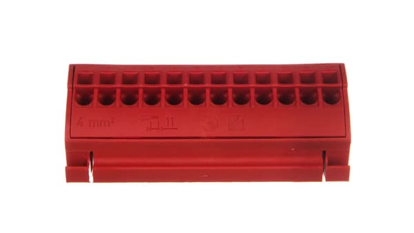 Potentiaalilohko 4mm2 punainen 812-103