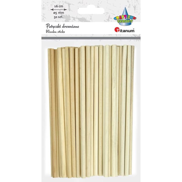 Puiset tikut ogkragle 5x160mm sekoitus 50kpl