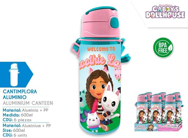 Gabbys Dukkehus aluminium kantine 600ml