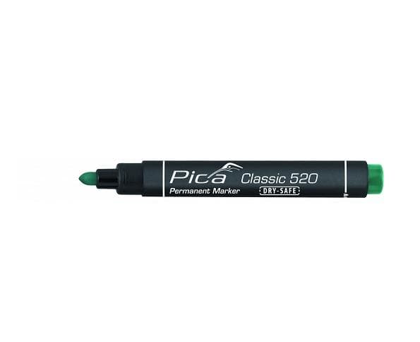 Pica Permanent Marker 1-4mm, Rund Spids, grøn