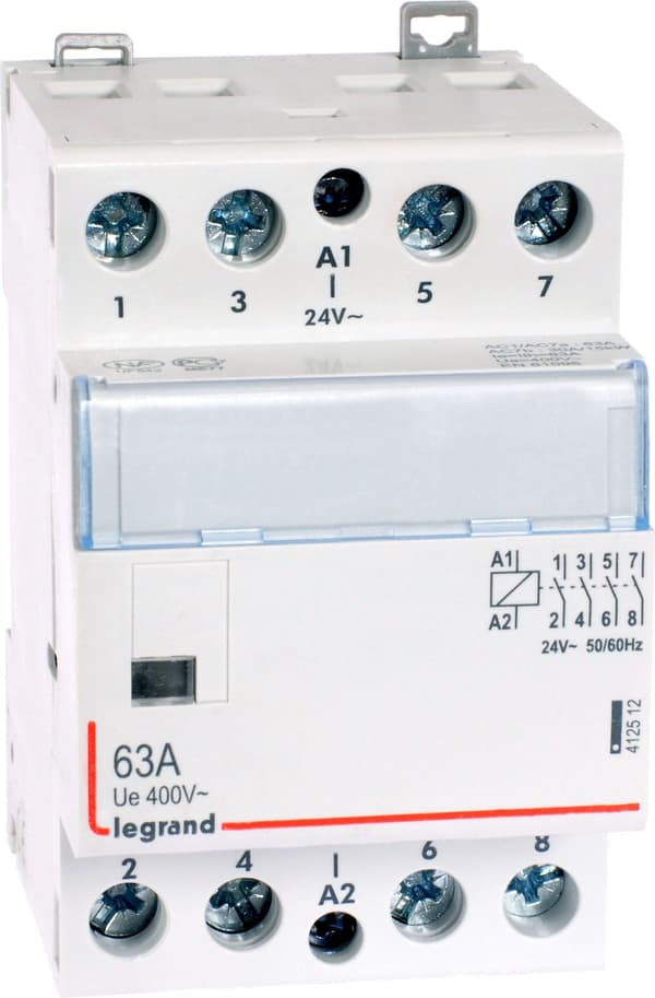 Modulær kontaktor 63A 4S 0B 24V AC SM363 412512