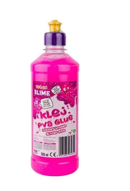 Glitterliima vaaleanpunainen PVA 500ml TUBAN