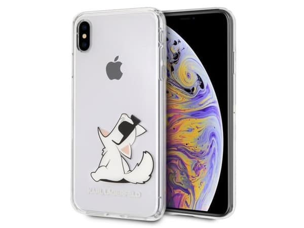 Fodral Karl Lagerfeld Choupette för Apple iPhone XS Max Clear