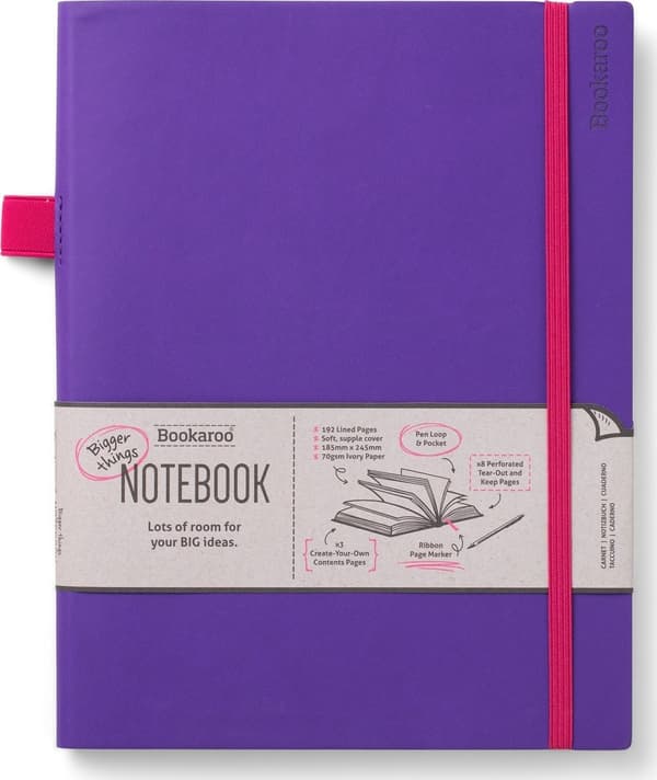 Bookaroo Notesbog stor - Lilla