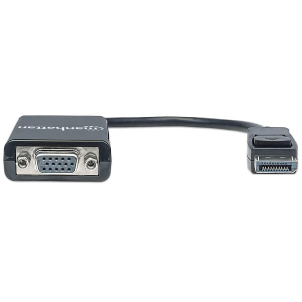 AV-sovitin Manhattan DisplayPort - D-Sub (VGA) musta (151962)