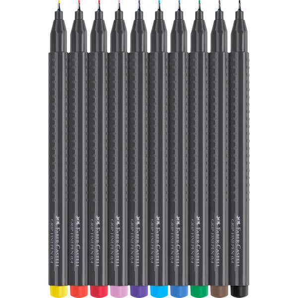 Grip fineliner 10 farver FABER CASTELL