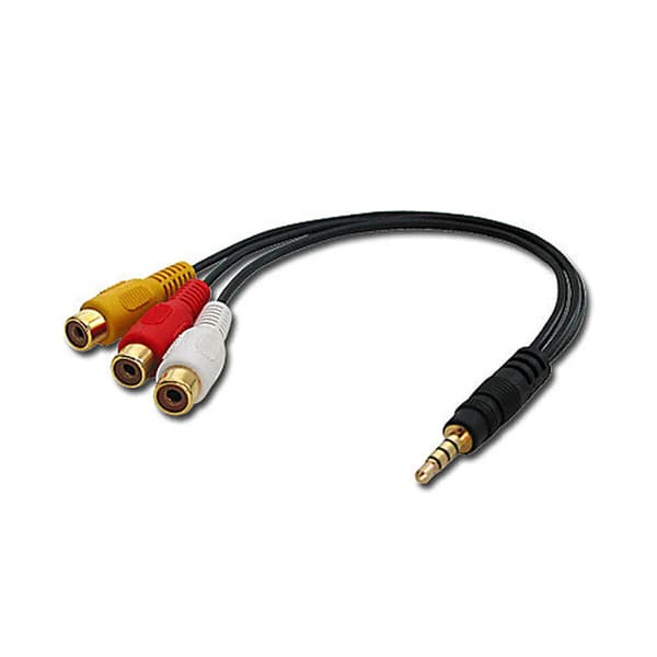 Lindy video-/lydadapter - kompositvideo/lyd - 25 cm