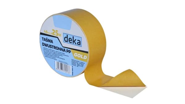 KAKSIPUOLINEN TEIPPI PP KULTA 48MM*25M