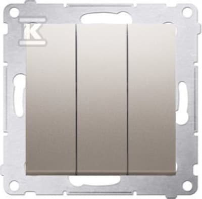 Simon 54 Premium Trippelknapp (Modul) 10AX, 250V~, Snabbkoppling, Matt Guld DP31.01/44