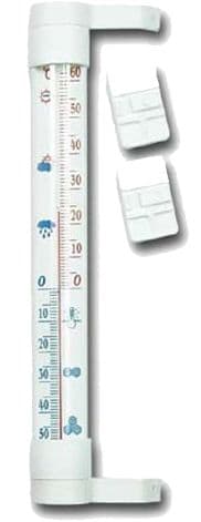 FÖNSTERTERMOMETER 24cm SVART