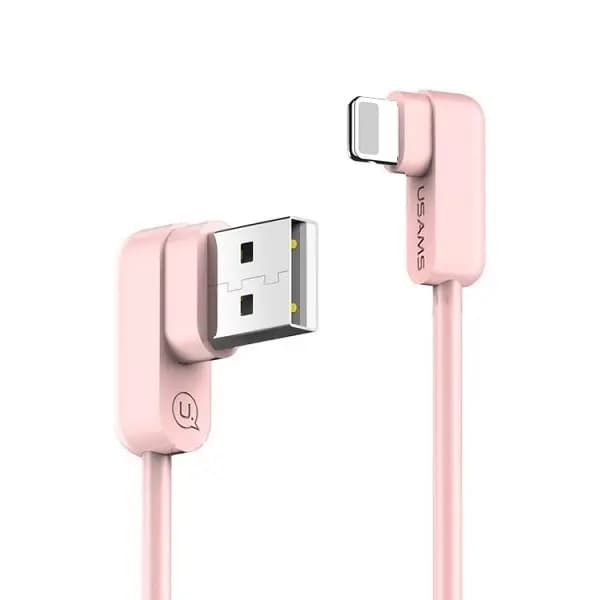 USAMS U-flow Lightning-kaapeli 1,2m 2A pinkki/pinkki IPUSBCY03 (US-SJ165)