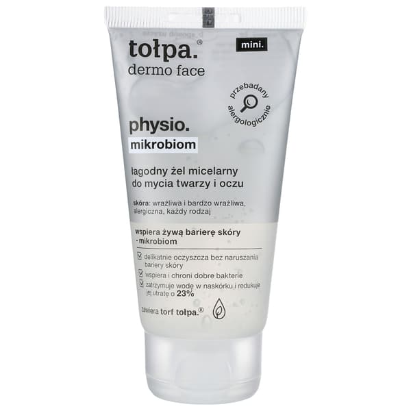 TOLPA Dermo Face Physio Microbiome Microbiome Micellärgel för ansikts- och ögonrengöring 75 ml (mini)