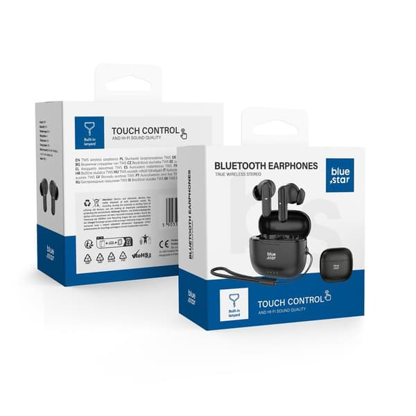 Blue Star langattomat TWS-stereokuulokkeet BK31 mustat