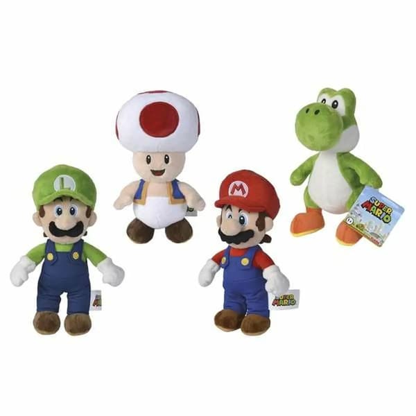 Display 12 plyslegetøj Super Mario Bros assorteret 20 cm