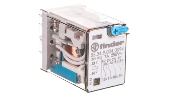 Industriel Transmitter 4P 7A 24V DC Testknap LED Mekanisk Malingsindikator 55.34.9.024.0094