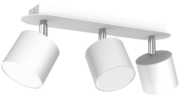 Taklampa DIXIE WHITE 3xGx53