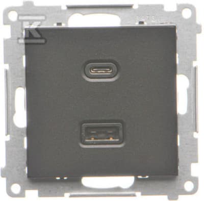 Simon 55 USB-oplader C+A (modul), 30 W, 230V sort mat TEC2CAQ.01/149