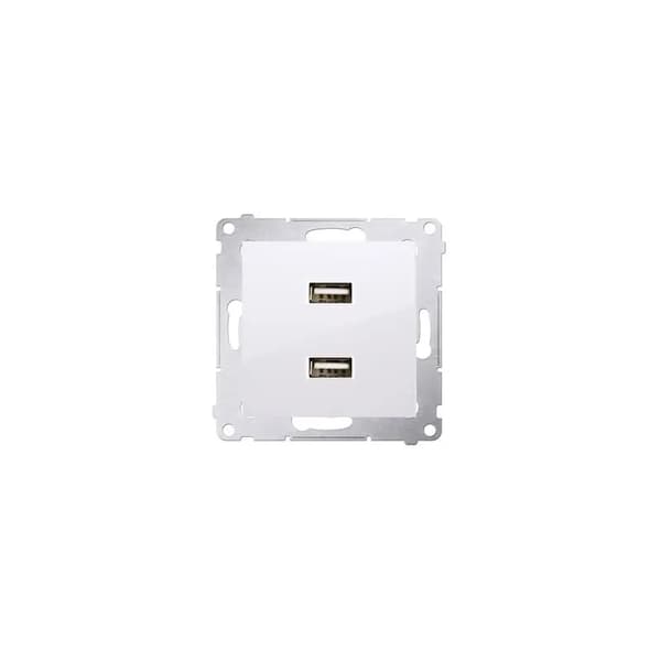 Kontakt-Simon Simon 54 Batterioplader 2 x USB (modul) 2.1 A 5V DC 230V sort mat DC2USB.01/49