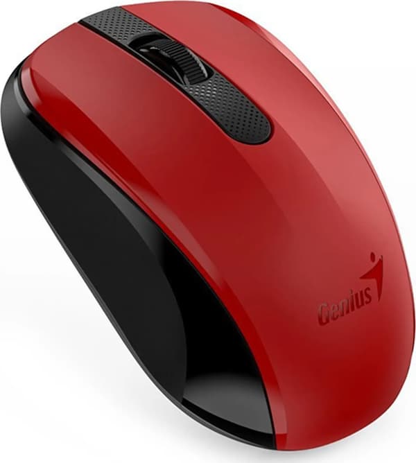 Genius Mouse NX-8008S, 1200DPI, 2.4 [GHz], optinen, 3 kpl, langaton USB, punainen, 1 kpl AA