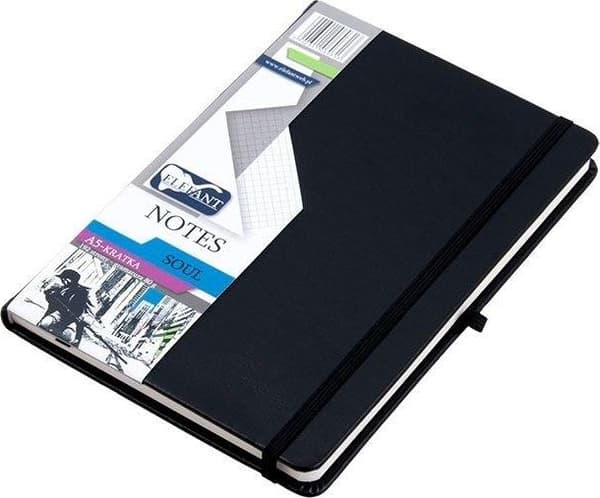 Notesbog A5 Soul sort ternet ELEFANT