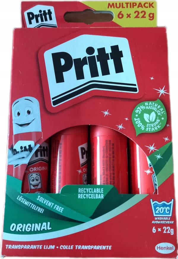 Pritt limstift multipakke 6 stk x 22g, 9H PS6BF
