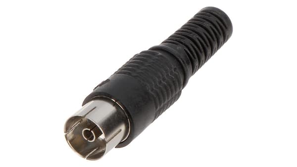 TV-antenniliitin kaapelille, pitkä, musta, Cabletech