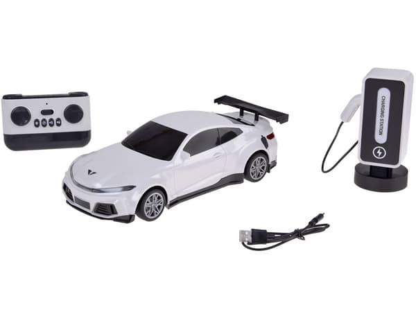 Auto + latausasema Sähköauto värilliset valot RC0687
