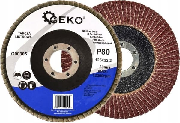 RENSNINGSSKIVA 125mm P80 GEKO