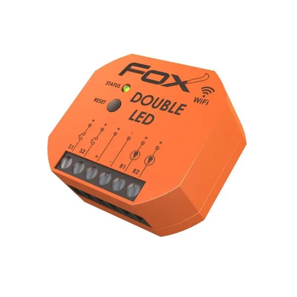 FOX LED-belysningsdriver dobbeltkanal Wi-Fi 12V DOBBELT LED