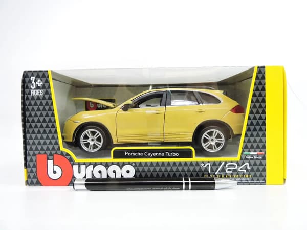 Porsche Cayenne Turbo 1:24 keltainen BBURAGO