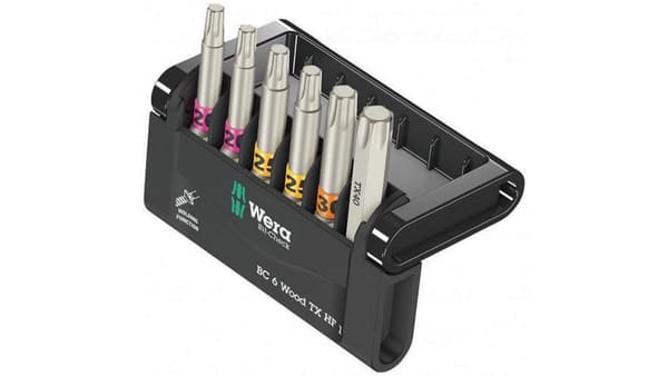 BIT-CHECK BIT SÆT 6 TRÆ TX HF 1 SB, 6 STK.