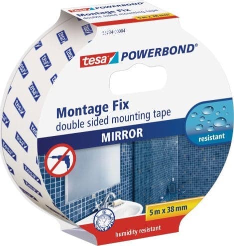 Tesa Powerbond Spegelmonteringstejp 5m 38mm