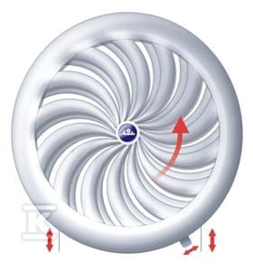 Ventilationsrist fi 100-150mm hvid T88
