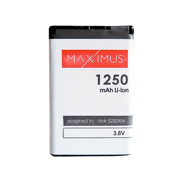 Maxximus batteri til NOKIA 5220/6303 1250 mAh BL-5CT