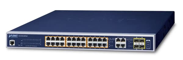 Switch Man. 24 Giga PoE 802.3at + 4 Giga/SFP 440W