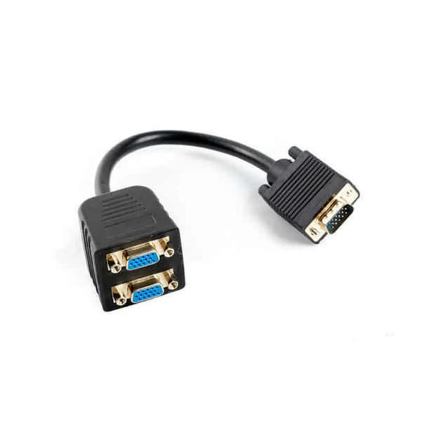 VGA forlængerkabel Lanberg AD-0020-BK 0,2 m