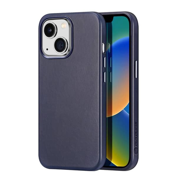 Dux Ducis Naples Cover til iPhone 14 Plus magnetisk lædercover MagSafe blå