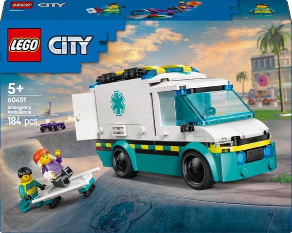 Konstruktør LEGO® City Nødambulance, 184 dele