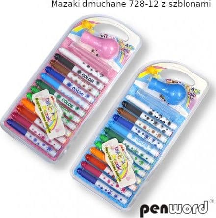 Mazaki oppustelig 12 farver + MIX skabelon