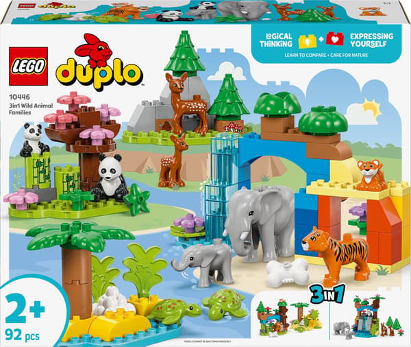 LEGO® Duplo 3i1 Vilde Dyrefamilier 10446, 92 dele