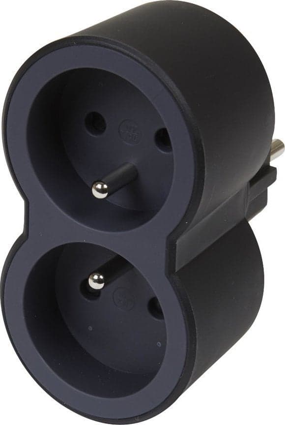 HELMO Detektor 2x2P+med front sort/grafit 049432