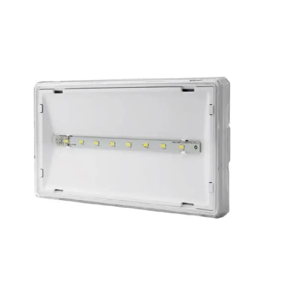 EXIT S ECO LED armatur IP65 1W 1t enkeltfunktion PT hvid