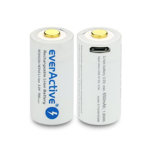 ! 3V akku EverActive 16340/RCR123A 700mAh