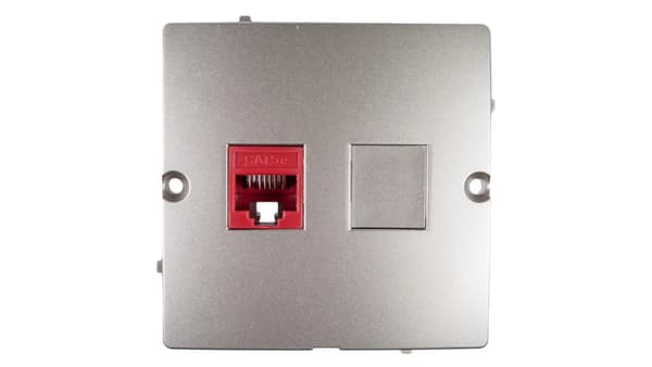 Kontakt-Simon Datorutt Simon Basic enkel RJ45 kat.5e satin (BMF51.02/29)