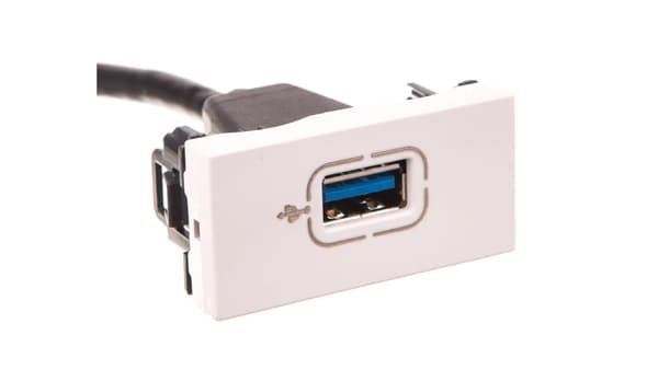 Legrand USB 3.0-uttag med kabel vit (078746)