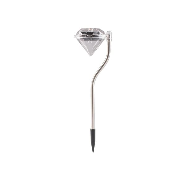 Solcellslampa Diamond stål IP44 VO0652