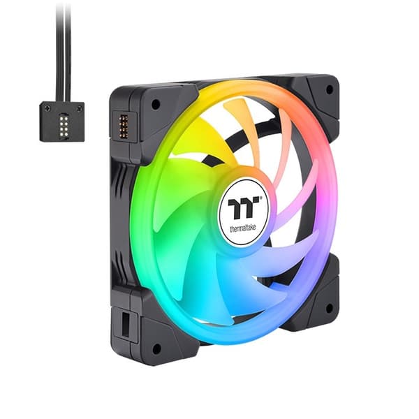 SWAFAN EX12 ARGB Sync PC-kylfläkt TT Premium Edition (svart, 3-pack)