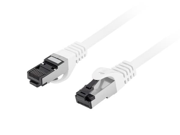Patchkabel Lanberg S/FTP kat.8.1 1m LSZH CU fluke godkendt hvid