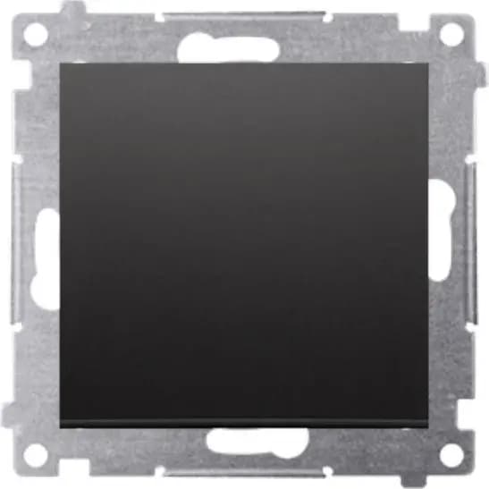 Kontakt-Simon Simon 54 Enpolet Stik (Modul) 16AX 250V Skrueterminaler Mat Sort DW1A.01/49