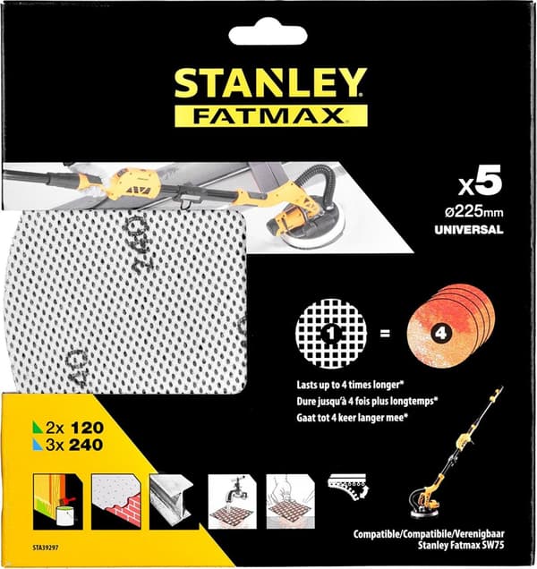 Slippapper 2x120g/3x240g STANLEY STA39297P